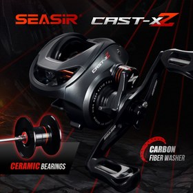 Resim Seasir Cast X2 Balıkçılık Makarası - 7.3:1 Yüksek Hızlı Spinner, Çift Rulman, Karbon Fiber Yıkıcı, N52 Fren Sistemi, Hafif Alüminyum Alaşımı, Ambidextrous Tasarım tatlı su ve tuzlu su balıkçılığı için, Şık Balıkçılık Ekipmanı 