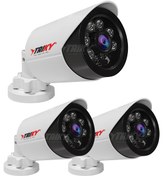 Resim TAIKY 5mp Lens Fullhd 1080p 2mp Güvenlik Kamerası - Gece Görüşlü Güvenlik Kamerası - 3 Adet T3017-ds 