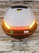 Resim G Motosiklet Arka Çanta 33lt Işıklı Stop Sağ Sol Sinyal Beyaz 