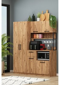 Resim Ervin Kahve Köşesi 4 Raflı Airfry Kiler Dolabı Çok Amaçlı Atlantik Çam Atlantik Çam 