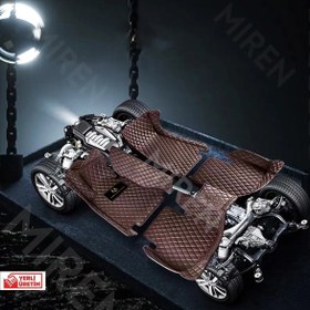 Resim Chevrolet Monza 2020-2022 ön sağ koltuk altında pil kutusu yok Araç İçin Bagaj Zemin Paspas - Siyah_Kırmızı 