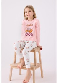 Resim Rolypoly Kız Çocuk Uzun Kol Pijama Takım A.pembe-1724 Pembe 