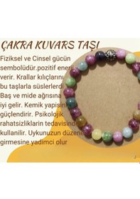 Resim Fy Doğaltaş Çakra Kuvars Bileklik 7 Çakra 