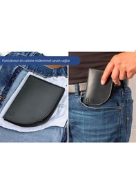 Resim Erkek Ön Cep Cüzdanı Siyah Siyah 