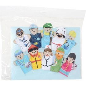 Resim MCM Group AND-5197 Meslekler Parmak Kukla 10'lu -Anadolu Oyuncak 
