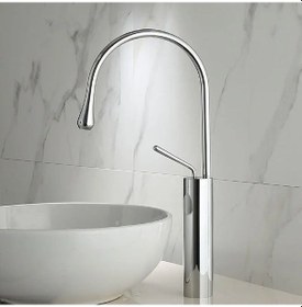 Resim Fause Yüksek Çanak Lavabo Bataryası Pelicano Ksl105 