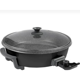 Resim Siyah Elektrikli Güveç ve Tava Seti, Dayanıklı ve Kullanışlı Mutfağınız Için 