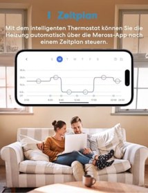 Resim Mena Rise Akıllı Termostat, Kombi Sistemi Kontrolü, Isıtma & Soğutma, Wi-Fi Oda Termostatı, Uzaktan Kont 