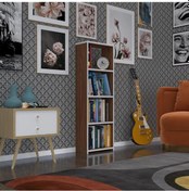 Resim Kenzlife Kitaplık Süper Ga 120*40*19 Cvz 4 Katlı Tek Bölme Ofis Mutfak Banyo Dolabı Arkalıksız Çok Renkli 