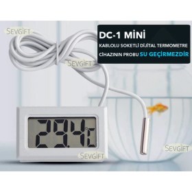 Resim Sevgift Ba - 1 Beyaz Pano Tipi Soketli Termometre 5'li Paket 