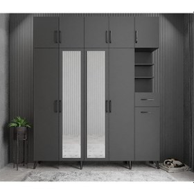 Resim Açelya Portmanto Vestiyer Füme 225cm M10 