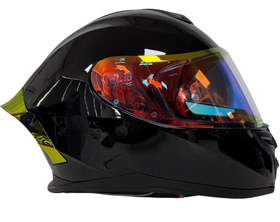 Resim Rivox R1 Gloss Black - Iridium Vizörlü Full Face Kask 