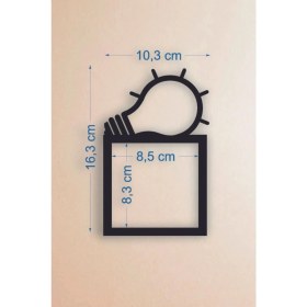 Resim Ahşap Tasarımlı Ampul Temalı Priz ve Anahtar Çerçevesi, Şık ve Dayanıklı Seçenek 