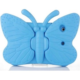 Resim Teknocep Apple Uyumlu iPad 9.7 2017 5.nesil Butterfly Standlı Tablet Kılıf-kırmızı Tablet Kılıfı 