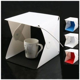 Resim Yenilzd Mini Stüdyo 40x40 Led Işıklı Ürün Fotoğraf Çekim Çadırı 