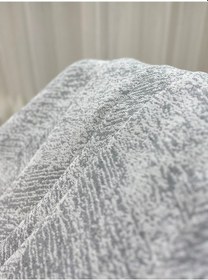 Resim Özlü Home Pamuklu Kaydırmaz Koltuk Şalı Çekyat Örtüsü 170 x 220 Alaca Gri 