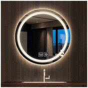 Resim GLOBAL LED MIRROR 75 cm Dokunmatik Tuşlu Buğu Yapmayan Ledli Yuvarlak Banyo Aynası 