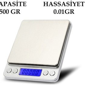 Resim Dijital Hassas Elektronik Taşınabilir Cep Terazi 500gr 0.01gr 