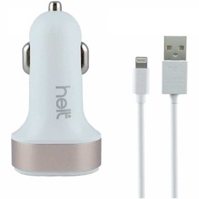 Resim Helt Ht-17 2100 Ma 2 Çıkışlı Araç Şarj Cihazı Lightning Kablo 