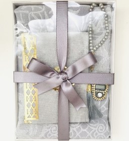 Resim Seccade, Yasin, Tesbih, Zikirmatik Gri Renk, Hediye Kutu Seti 