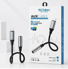 Resim Schitec Lightning To 3.5mm Aux Dönüştürücü 10cm Siyah Hg/axt-01 