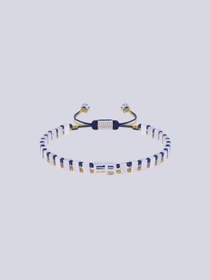 Resim Fenerbahçe Gümüş Fb Bir Ömür Sarı Lacivert Unisex Bileklik - Sarı / M 