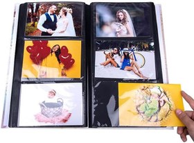 Resim Rabsev Rs307 Fotoğraf Albümü 10x15cm 300 Fotoğraf Kapasiteli Gelin Buketi Desenli Lüks Albüm 
