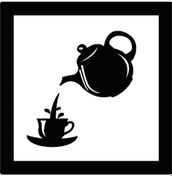 Resim Demlik Ve Fincan Temalı Oto-motor-laptop-duvar-dekor 10 X 10 Cm 