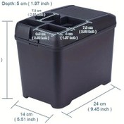 Resim Dashanshop Siyah Araç Çöp Kutusu Multifonksiyonlu Saklama Bölmeli Bardak Tutucu Dayanıklı Abs 
