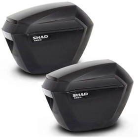 Resim MOTOANL Motosiklet Yan Çanta Takım Darbelere Dayanıklı Motor Yan Hafif Kasa 23 litre Kapasite 