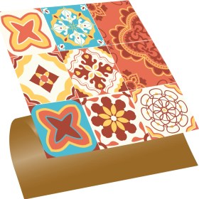 Resim Tink Kendinden Yapışkanlı Lunapark Desenli Pvc Karo 30x30 cm (56 Adet) 5m2 