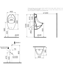Resim VitrA 4106B003-5598 Temassız Pisuvar, Elektrikli, Beyaz 