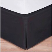 Resim METİNEV Siyah Pamuk Saten Köşe Yırtmaçlı Baza Eteği 