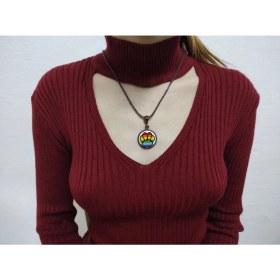 Resim Tomars Renkli Pati İşlemeli Kolye - Anahtarlık 