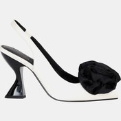 Resim Katy Perry The Laterr Hıgh Kadın Siyah-beyaz Çiçek Detaylı Topuklu Ayakkabı Siyah - Beyaz 