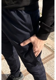 Resim Remsa Paçası Beli Lastikli 3 Cepli Fermuar Detaylı Erkek Eşofman Altı 6630 Lacivert Lacivert 