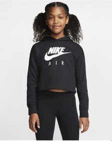 Resim Nike Nıke Aır Hoodıe Kız Çocuk Kapş.crop Sweatshırt Cj7413-010 