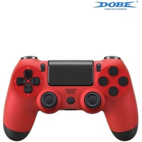 Resim Ps4-pc-android Box-android-Apple Uyumlu iOS Telefon Tablet Titreşimli Bluetooth Oyun Kolu Kırmızı 