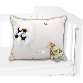 Resim Süslebabypartystore Takı Yastığı, Bubble Ve Tavşan Süslemeli - Pembe 