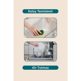 Resim Mavi Mozaik Desen Cam Kesme Tahtası, Silikon Ayaklı, Isıya Kırılmaya Dayanıklı, Sunum Kesim Tablası 