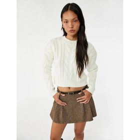 Resim Koton Bisiklet Yaka Saç Örgülü Kadın Triko Kazak 6WAL90094HT (6WAL90094HT) 