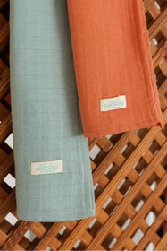 Resim elibaby 2’li %100 Organik Pamuk Müslin Örtü Seti (NİL ,TARÇIN 2 ADET 75X85 CM) 