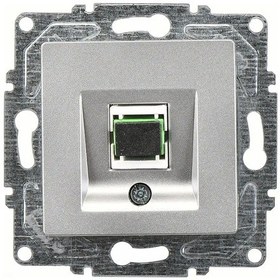 Resim Eqona Radius Neoline Fiber Optik Data Prizi, Gümüş Mekanizma + Tuşkapak 