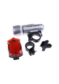 Resim Bisiklet Lamba Bisiklet Ön Ve Arka Lamba Set Çok Fonksiyonlu Gri 