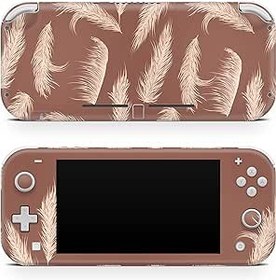 Resim TACKY DESIGN Pampas Renkli Kaplama Nintendo Switch lite Cilt ile Uyumlu, Kahverengi Çiçekler Anahtarı lite Kaplama Vinil 3m Çıkartmalar Tam Sarma Kapak 