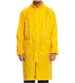 Resim Kapüşonlu Sarı Pvc Yağmurluk Xxl 