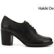 Resim Gönderi R Kadın Siyah Bağcıklı Orta Kalın Topuklu Hakiki Deri Oxford Ayakkabı Gdza13424040 siyah 