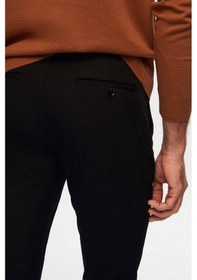 Resim D'S Damat Slim Fit Beli Lastikli Bağcıklı Fermuarlı Likralı Rahat Jogger Pantolon 2HC03ORTJGR01 Siyah 