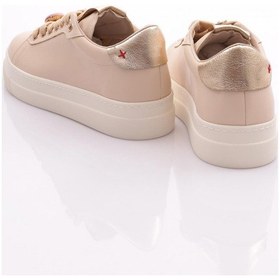 Resim Dgn Es1521 Kadin Bağcikli Spor Ayakkabi ES1521-2007-R0153 Altın - Bej 