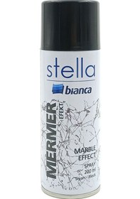 Resim Bianca Stella İnce Mermer Efekt Sprey Boya Siyah 200 Ml 0001 Beyaz 